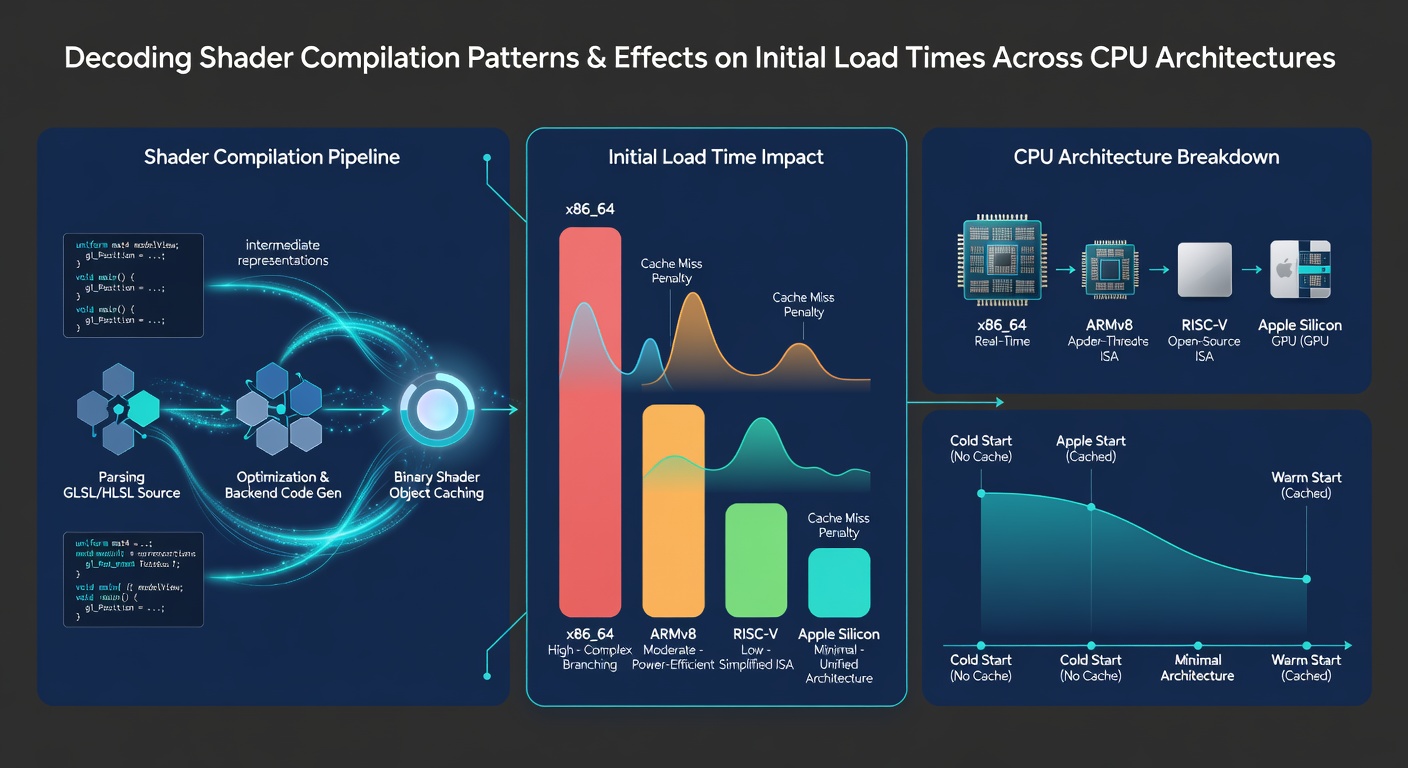 CPU architecture comparison charts for shader compilation speeds in modern games