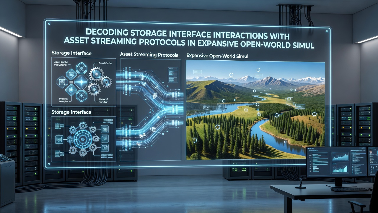 Screenshot of asset streaming visualization in an open-world simulation engine